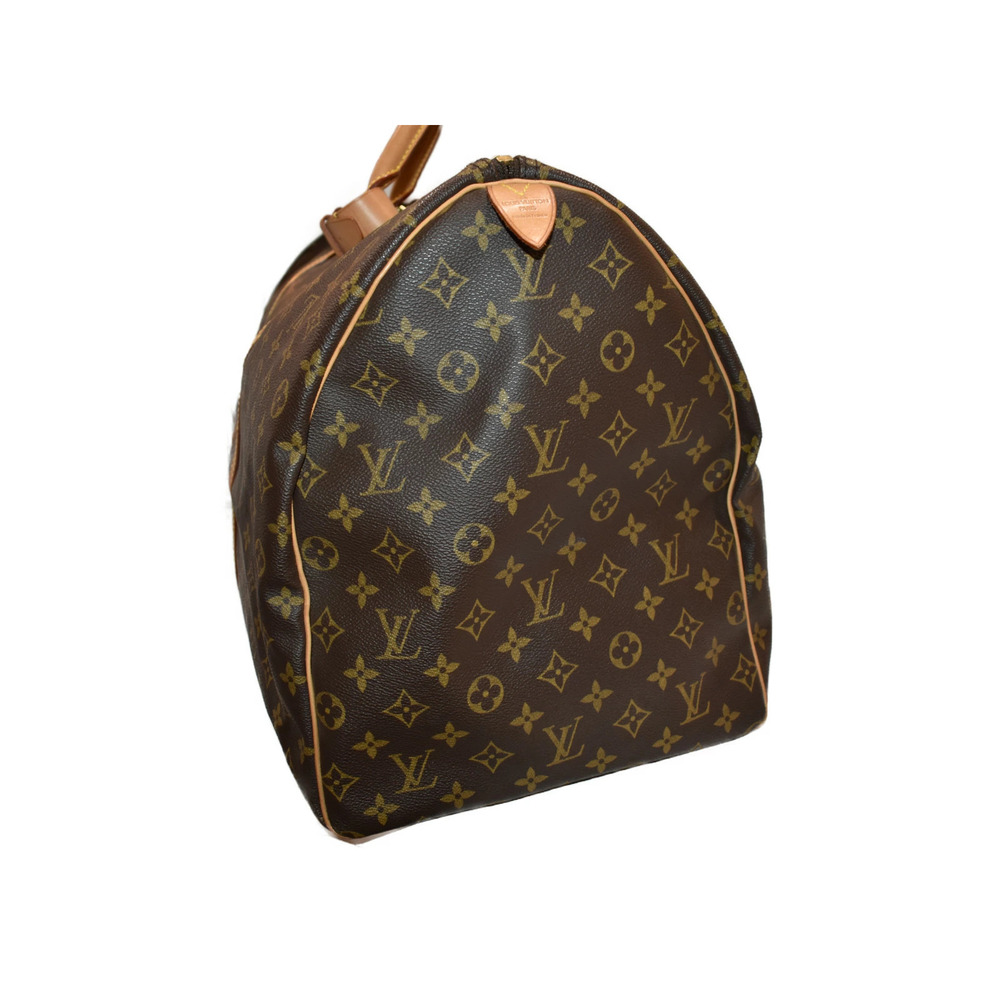 LOUIS VUITTON Keepall Monogram Brown Canvas Boston Bag Travel - Picture 3 of 9